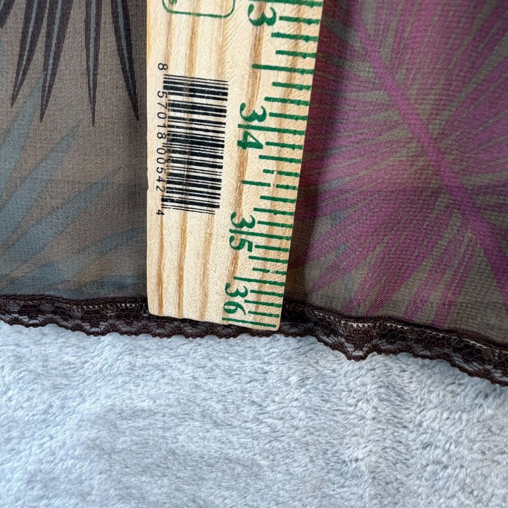 Boston Design Studio Midi Dress Women Petite 12P Palm Print Brown Cream - Picture 6 of 7